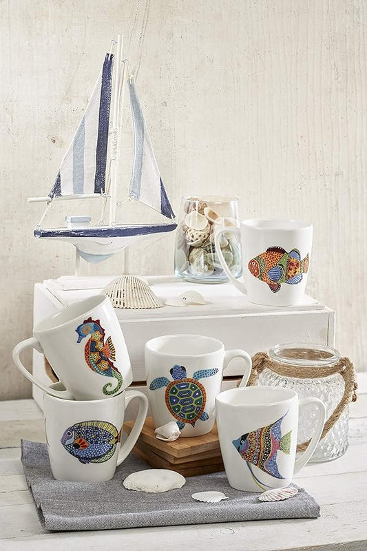 Churchill Paradise Fish Angel Fish Fine China Gift Coffee Mug, Made In England