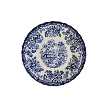 Churchill New Royal Wessex Tonquin Blue Chelsea 8" Salad Plate - Set of 4, Made in England