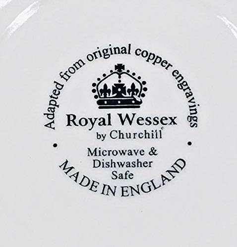 Royal Wessex by Churchill Victorian Calico Floral Dinner Plates - Set of 4 | Made in England